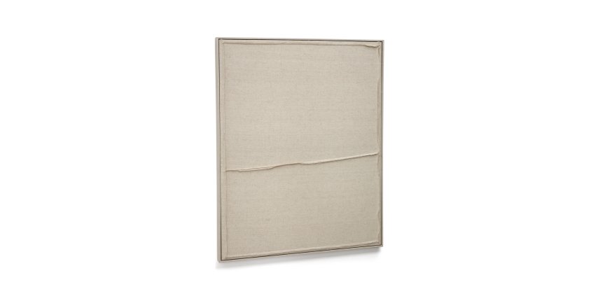 Maha white wall hanging with horizontal line 82 x 102 cm