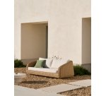 Canapé Meria 3 places en rotin synthétique et pieds en bois d’acacia 208 cm