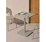 Table d’extérieur Brai en acier galvanisé turquoise 70 x 70 cm