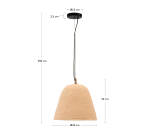 Plafonnier Lisora en papier mâché beige Ø 35 cm