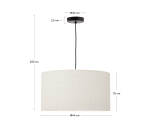 Abat-jour pour plafonnier Dulan en coton Ø 45 cm