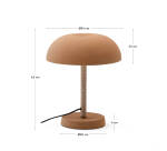 Lampe de table Arinda en terre cuite