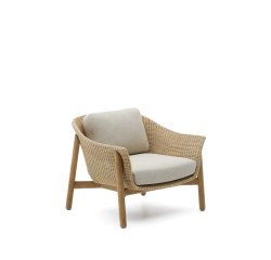 Teak and Synthetic Rattan Galea Armchair