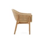 Chaise Galea en bois de teck et rotin synthétique