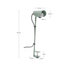 Lampe de bureau avec pince Jula en métal vert