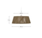 Aldet ceiling lampshade in beige mottled rope cord Ø46cm