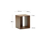 Litto small shelf module in walnut veneer, 34 x 38 cm