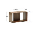 Módulo estantería mediano Litto de chapa de nogal 67 x 38 cm