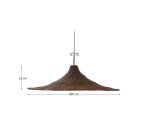 Abat-jour pour plafonnier Bladia en rotin avec finition marron Ø 90 cm