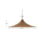 Abat-jour pour plafonnier Bladia en rotin avec finition ton naturel Ø 90 cm