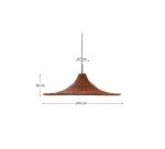 Abat-jour pour suspension Bladia en rotin avec finition terracotta Ø 70 cm