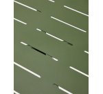 Table d’extérieur Brai en acier galvanisé vert 70 x 70 cm