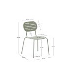 Chaise d’extérieur empilable Brai en acier galvanisé turquoise