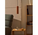 Suspension Andia en aluminium avec finition peinte terracotta