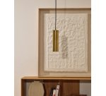 Suspension Andia en aluminium finition peinte dorée