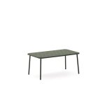Tavolino da salotto da esterno Zivia in acciaio zincato verde 90 x 50 cm