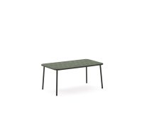Table basse d’extérieur Zivia vert en acier galvanisé vert 90 x 50 cm