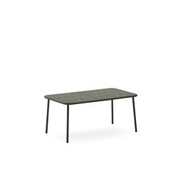 Tavolino da salotto da esterno Zivia in acciaio zincato verde 90 x 50 cm
