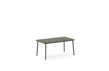 Table basse d’extérieur Zivia vert en acier galvanisé vert 90 x 50 cm