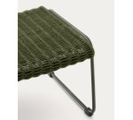 Repose-pieds Maurina en acier galvanisé vert et corde verte 58 x 52,5 cm