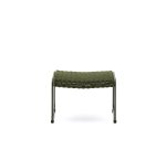 Repose-pieds Maurina en acier galvanisé vert et corde verte 58 x 52,5 cm