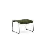 Repose-pieds Maurina en acier galvanisé vert et corde verte 58 x 52,5 cm