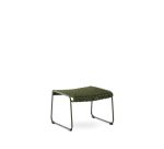 Repose-pieds Maurina en acier galvanisé vert et corde verte 58 x 52,5 cm