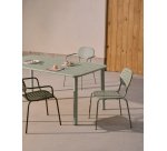 Table d’extérieur Brai en acier galvanisé turquoise 180 x 90 cm