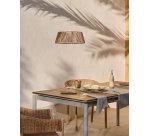 Aldet ceiling lampshade in beige mottled rope cord Ø46cm