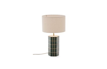 Lampe de table Rue en céramique verte