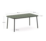 Tavolino da salotto da esterno Zivia in acciaio zincato verde 90 x 50 cm