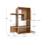 Étagère modulable Ina en placage de chêne finition ton naturel 80 x 80 cm