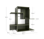 Étagère modulable Ina en MDF laqué vert 80 x 80 cm