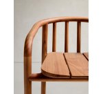 Tabouret d’extérieur Turqueta en bois de teck hauteur 65 cm