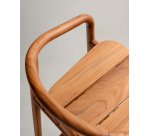 Tabouret d’extérieur Turqueta en bois de teck hauteur 65 cm