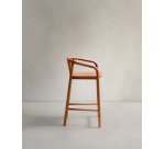 Tabouret d’extérieur Turqueta en bois de teck hauteur 65 cm