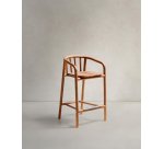 Tabouret d’extérieur Turqueta en bois de teck hauteur 65 cm