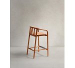 Tabouret d’extérieur Turqueta en bois de teck hauteur 65 cm
