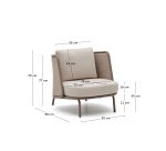 Fauteuil d’extérieur Sedalis en aluminium et corde taupe