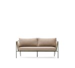 Canapé 2 places d’extérieur Zivia en corde écrue et acier galvanisé vert 178 cm