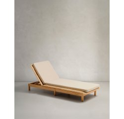 Lettino Galea in teak massello e rattan sintetico FSC 100%