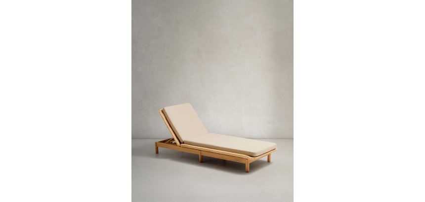 Transat Galea en bois de teck et rotin synthétique