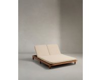 Transat double Turqueta en bois de teck