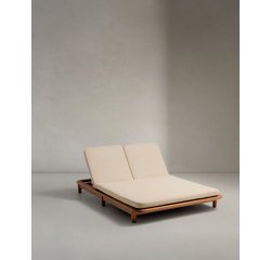 Lettino doppio Turqueta in legno massiccio di teak FSC al 100%