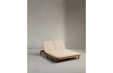 Transat double Turqueta en bois de teck FSC 100 %