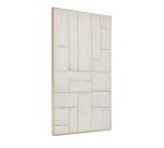 Tableau Klis en lin avec formes géométriques blanc 120 x 200 cm