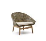 Fauteuil Olbia en rotin synthétique et bois de teck