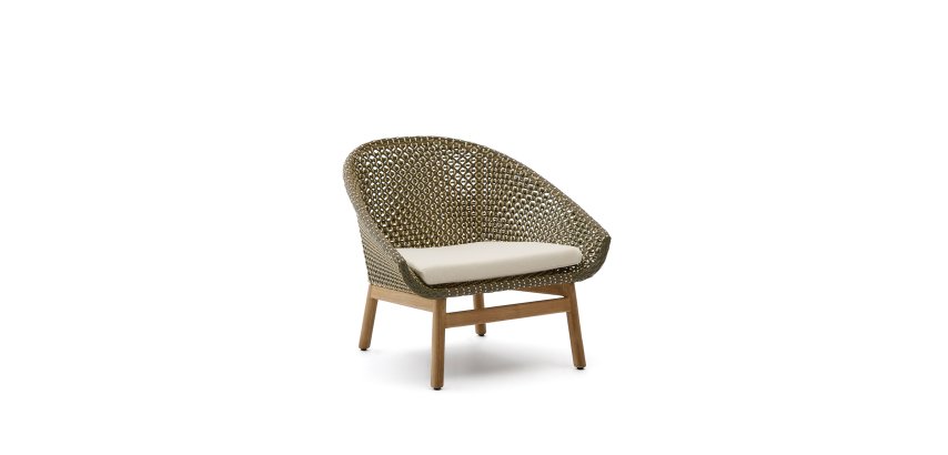 Fauteuil Olbia en rotin synthétique et bois de teck