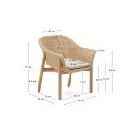 Chaise Galea en bois de teck et rotin synthétique