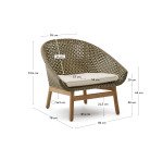 Fauteuil Olbia en rotin synthétique et bois de teck